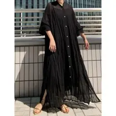 ungridアングリッド 2wayシアー ロングワンピース キャミインナー付き