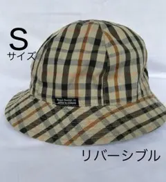 DAKSリバーシブルSレディース・キッズ帽子ベージュ チェック柄 バケットハットのサムネイル