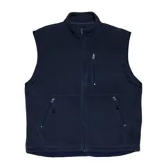 00s GAP フリースベスト フルジップ チャコールグレー ジップアップ