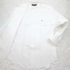 美品◎Ralph Lauren YARMOUTH BDシャツ 白 ポニー刺繍