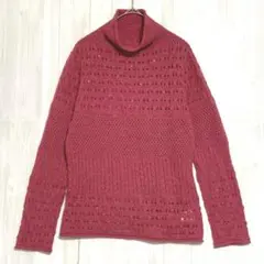 Chamois ハイネックローゲージニット　ピンク　軽い F