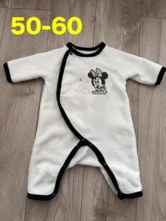 【三連休限定値下げ】ミニー フリースロンパース 新生児 50-60 長袖 女の子