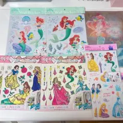 ディズニー プリンセス ウォールステッカー クリアファイル セット