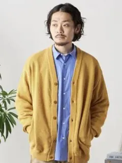 SKOOKUM コットン カーディガン イエロー Mサイズのサムネイル