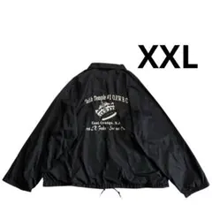 80s 90s USA製 王冠 ナイロン コーチジャケット XXL 黒 白