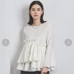 極美品✨ユナイテッドアローズ ティアードギャザーロングスリーブブラウス UNITED ARROWS（ユナイテッドアローズ）の「ティアード ギャザー