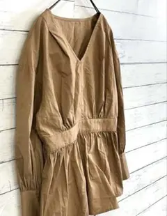 [N] コットンチュニックブラウス ベージュ M