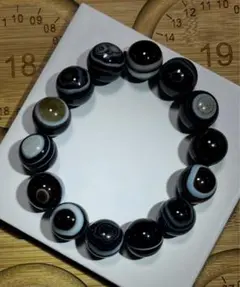 値下げ！天眼瑪瑙 ブレスレット16mm 厄除け魔除け天然石 パワーストーン