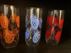 昭和レトロいちごデザイン ガラスコップ 3個セット