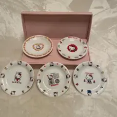 2000年ハローキティ お皿の頒布会 6枚セット お皿と同柄のフォーク付き