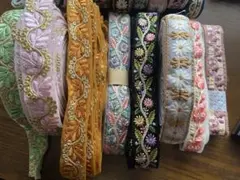 インド刺繍リボン アソート② 1.5m×8本