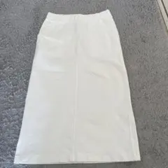 ユニクロ　タイトロングスカート　白