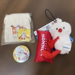 パペットスンスン　ノンノン　ぬいぐるみ　マスコット　巾着　バッジ　セット