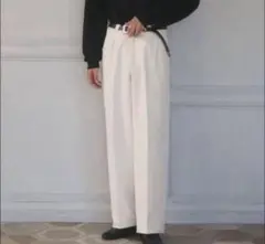precme. wide straight slacks