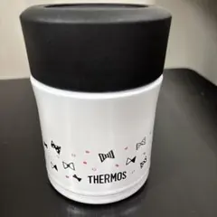 【美品】THERMOS スープジャー ホワイト リボン柄のサムネイル