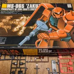 【ジャンク】HG MS-06S ZAKU II シャア専用ザク プラモデルのサムネイル