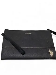 U.S. POLO ASSN. ブラック クラッチバッグ