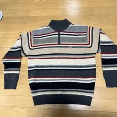 クロコダイルハーフジップセーター M