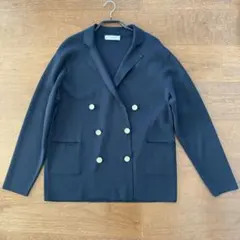 23SS✨️人気完売 エブール コットンシルクノースリーブ ワンピース 紺 コットンシルク ワンピース | ebure (Women)/エブール | 三越