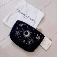 新品】Elizabeth Scarlett ポーチ ネイビー 月太陽柄 | Mercari