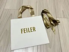オークション中★FEILER ショップ袋 ショッパー ホワイト ゴールドリボン