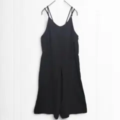 2814【イエナ】キャミサロペット オールインワン ワイド 黒 36 ポケット