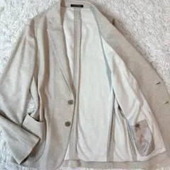 極美品/リネン/2XL✨エンポリオアルマーニ テーラードジャケット イーグルロゴのサムネイル