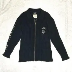 VALENZA PO SPORTS ニット　ゴルフ　ジップアップ　長袖　L 黒