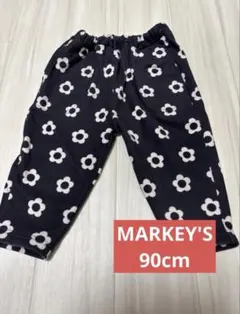 【完売品】MARKEY'S ブラック 花柄 パンツ 90cm