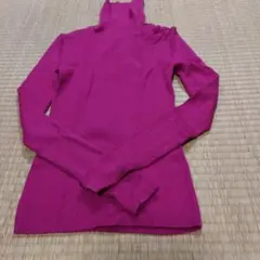 ももさん専用ピンク リブ編み 長袖タートルセーター S