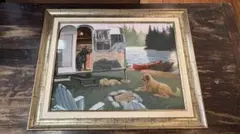 北村直登 オリジナルペイントフレーム アート 絵画 パグ 犬 動物