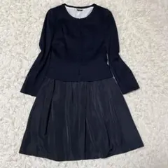 【美品】UNTITLED フォーマル セットアップ ノーカラー ネイビー