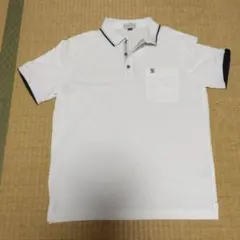 シンプルライフ　メンズ半袖ポロシャツ　白　Mサイズ