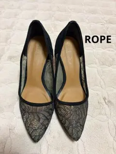 ROPE レース パンプス ブラック 36.5のサムネイル