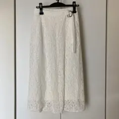 ホワイト レース ロングスカートのサムネイル