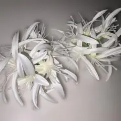 ヘアアクセサリー 髪飾り ヘアクリップ フラダンス 白 2点セット