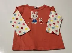 ミキハウス　重ね着風ロンT 80