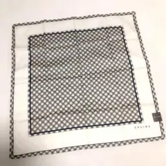【新品未使用】CELINE マカダム柄幾何学模様 大判ハンカチ