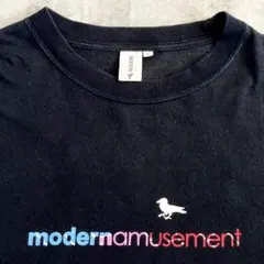 モダンアミューズメント 長袖Tシャツ L 黒 カラスロゴ ストリート
