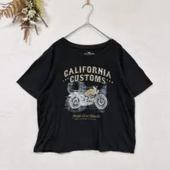 ホリスター プリントTシャツ バイク XS ブロック クロップド丈 綿100%のサムネイル