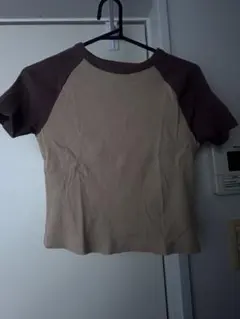 GAP ラグランTシャツ XS ベージュ/ブラウン