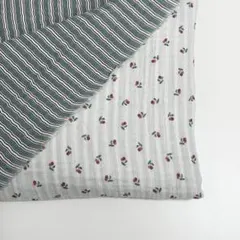cherry stripe 韓国生地 チェリー さくらんぼ ストライプ 45cm