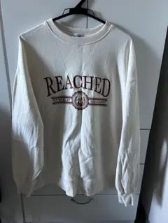 REACHED トレーナー 白 Mサイズ