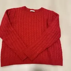 BAYFLOW ケーブル編み レッドセーター サイズ3