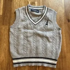 【即日発送】ニットベスト　サイズ90 グレー　ベビーベスト
