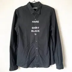 【HARE】 ハレ 長袖シャツ 無地 ロック 匿名配送 メンズ ブラック 黒 L