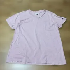 Champion チャンピオン半袖Tシャツ Lサイズ ピンク胸ポケット