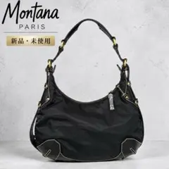 新品タグ付 モンタナ ナイロン 牛革 レザー ワンショルダー 2WAY 黒