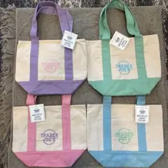 【限定】TRADER JOE'S ミニパステルトートバッグ 4点セット