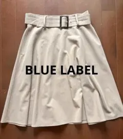 BLUE LABEL CRESTBRIDGEベルト付きフレアスカート ひざ丈